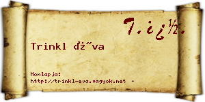 Trinkl Éva névjegykártya